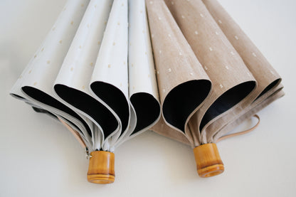 折りたたみ傘 レディース 晴雨兼用傘　遮熱率50％以上×天然素材の一級遮光傘