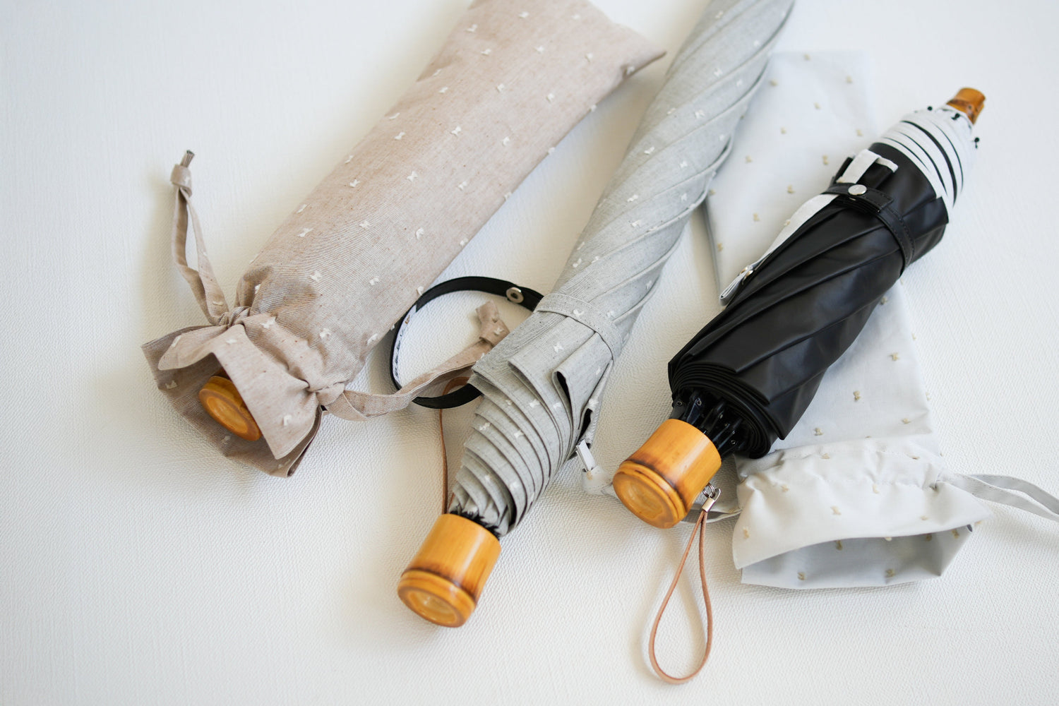 折りたたみ傘 レディース 晴雨兼用傘　遮熱率50％以上×天然素材の一級遮光傘