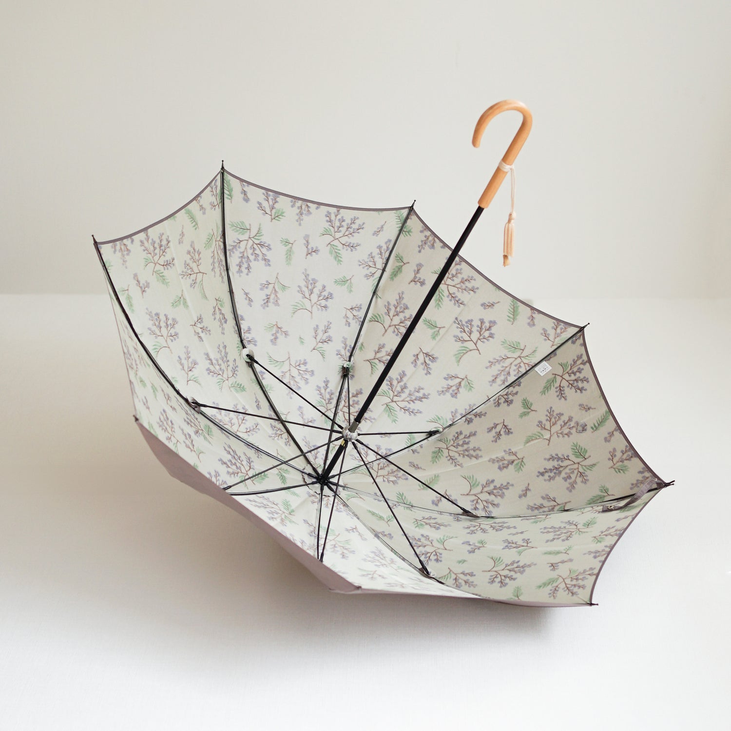 長傘 レディース 雨傘 甲州織の伝統技法「ほぐし織」