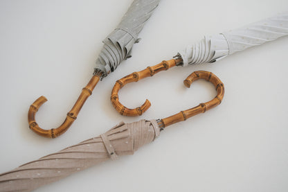 長傘 レディース 日傘・晴雨兼用傘　日傘らしい、ナチュラルな木棒の長傘