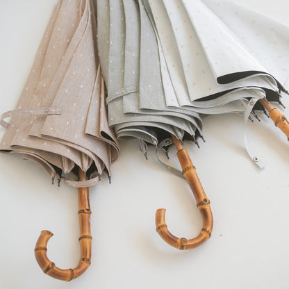 長傘 レディース 日傘・晴雨兼用傘　遮光率100％、UVカット率99.9％以上、遮熱率50％以上×天然素材の一級遮光傘