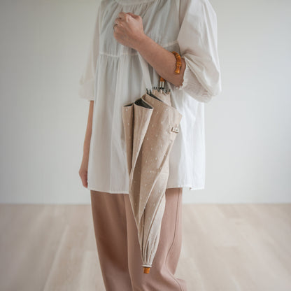 折りたたみ傘 レディース 晴雨兼用傘　遮熱率50％以上×天然素材の一級遮光傘