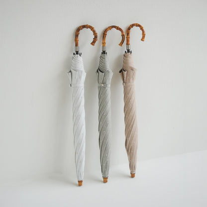 折りたたみ傘 レディース 晴雨兼用傘　軽量ですべりにくい、2種類の竹のハンドル