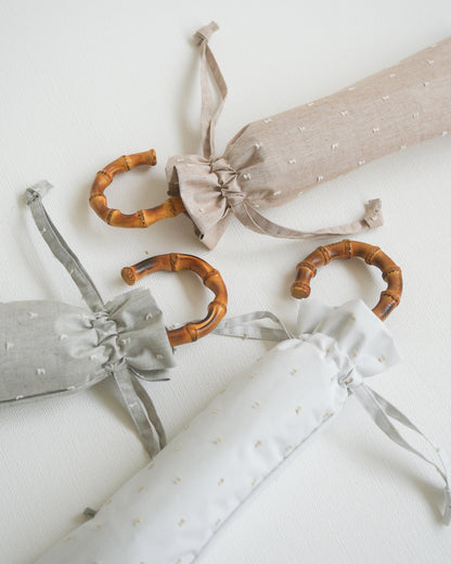 折りたたみ傘 レディース 晴雨兼用傘　立体的なドット柄がかわいい、機能的な晴雨兼用傘