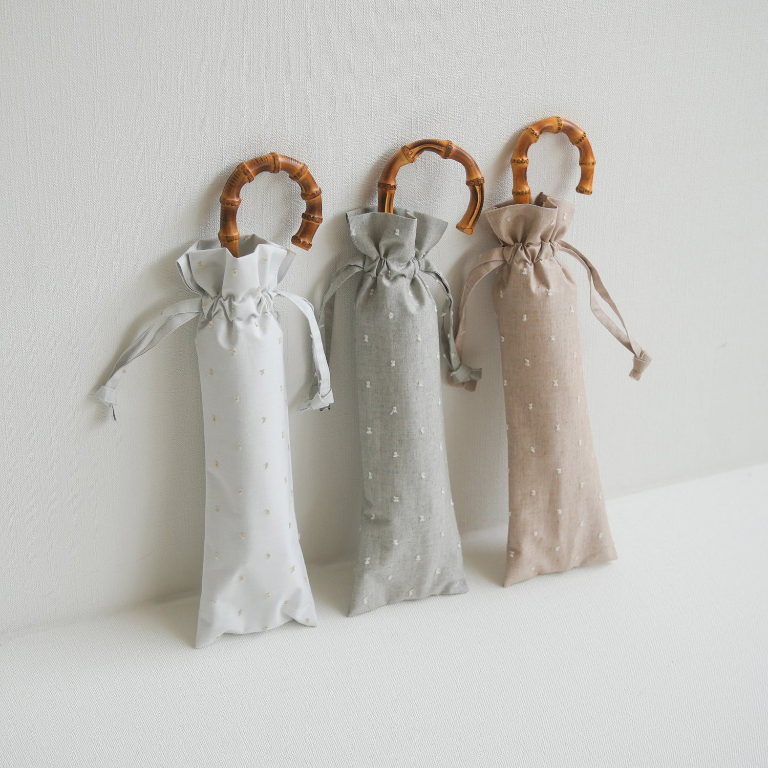 折りたたみ傘 レディース 晴雨兼用傘　軽量ですべりにくい、2種類の竹のハンドル