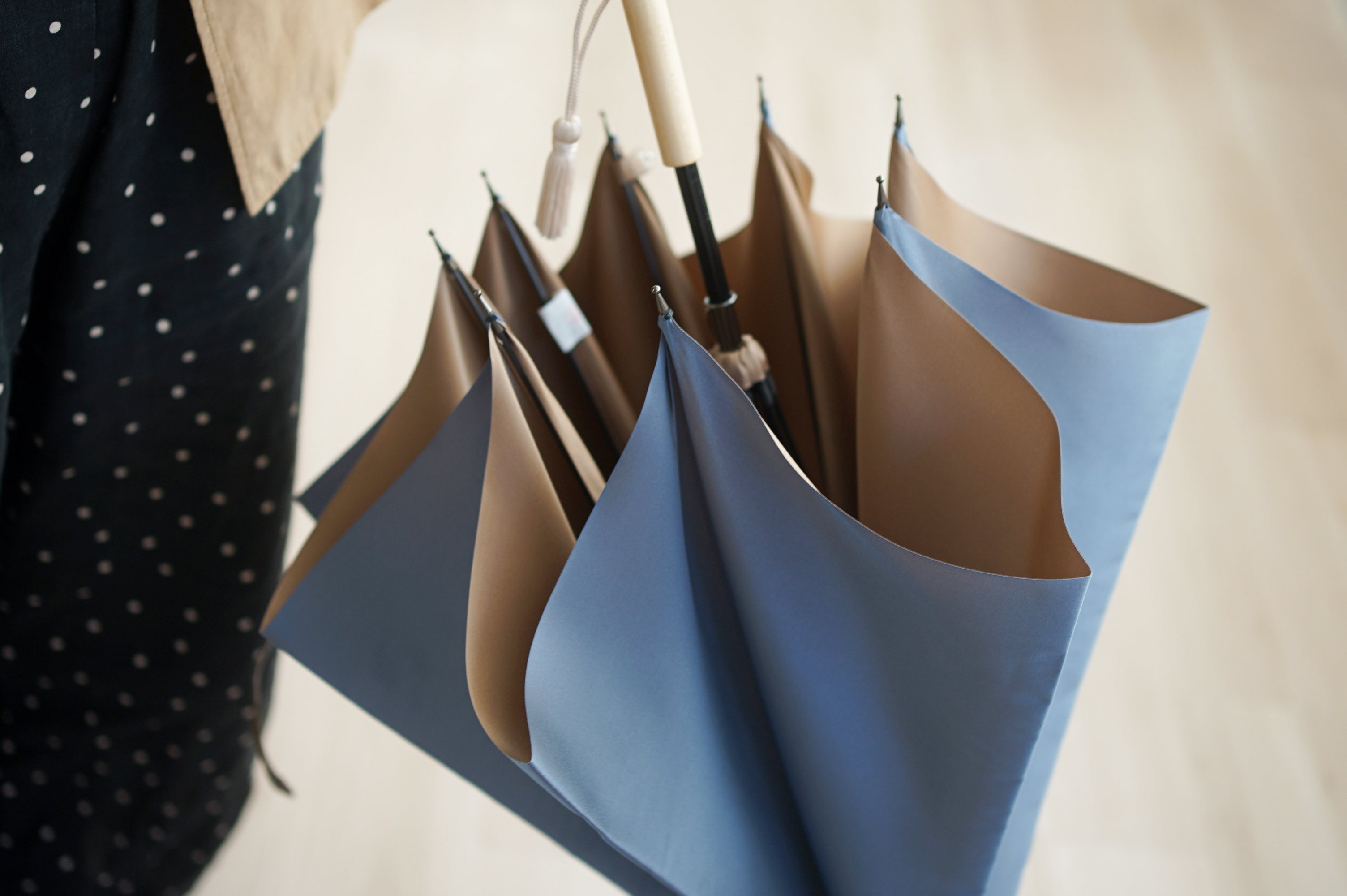 長傘 レディース 雨傘 ファッションとして使えるニュアンスカラー