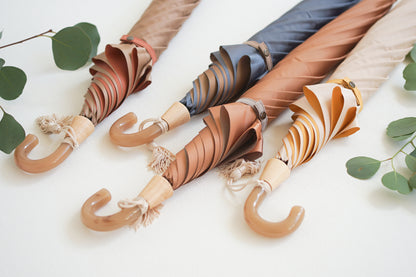 折りたたみ傘 レディース 雨傘 小幅の甲州織生地ならではの、2色の組み合わせ