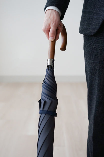 長傘 メンズ 雨傘 天然木の風合いが上品で美しいブナのハンドル