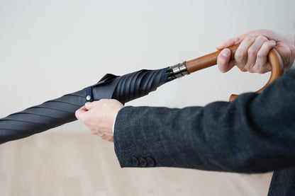 長傘 メンズ 雨傘 天然木の風合いが上品で美しいブナのハンドル