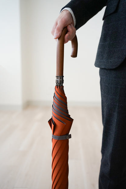 長傘 メンズ 雨傘 ネームバンドの色が さりげないアクセントに