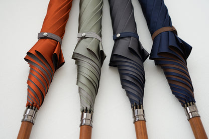 長傘 メンズ 雨傘 染色する糸の色にこだわり、ユニセックスでもお使いいただけるカラー