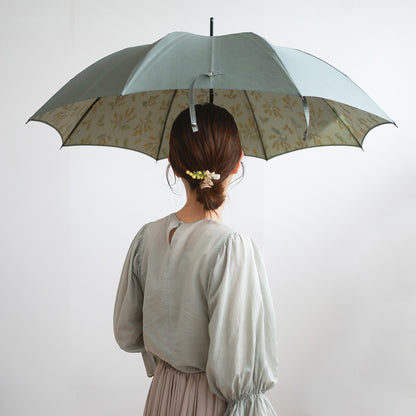 長傘 レディース 雨傘 まるで花束のような、裏ほぐし織の傘