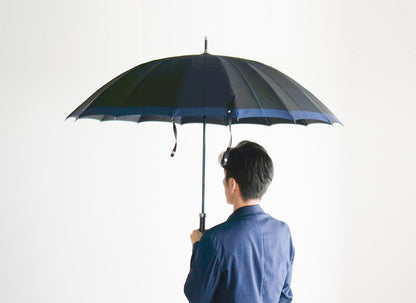 長傘 メンズ 雨傘 淵のラインがファッションのアクセントに