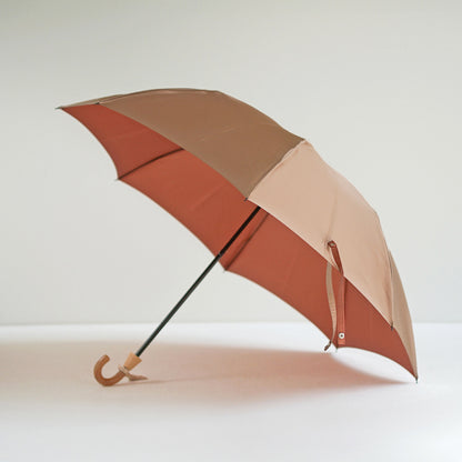 折りたたみ傘 レディース 雨傘 UV 甲州織 2way 小宮商店 TwoPly グレージュ