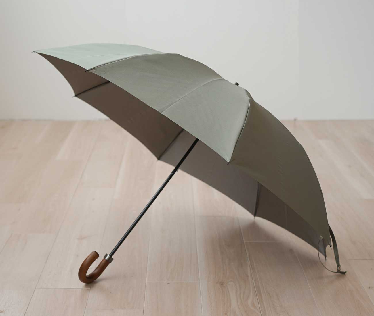 折りたたみ傘 メンズ 雨傘 UV 甲州織 2way 2段折り 大きい 小宮商店 TwoPly グリーングレー