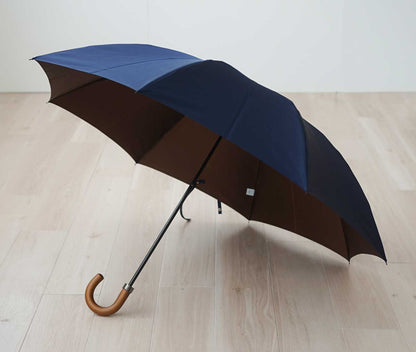 折りたたみ傘 メンズ 雨傘 UV 甲州織 2way 2段折り 大きい 小宮商店 TwoPly ネイビー