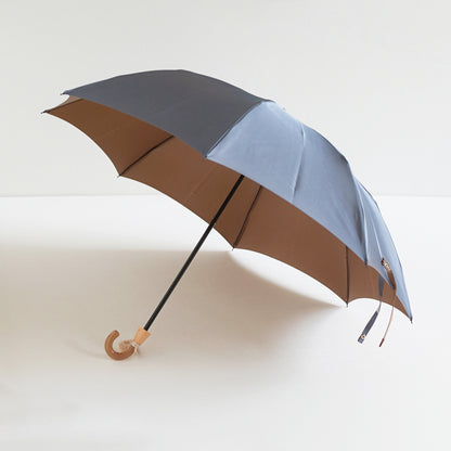 折りたたみ傘 レディース 雨傘 UV 甲州織 2way 小宮商店 TwoPly スモーキーブルー