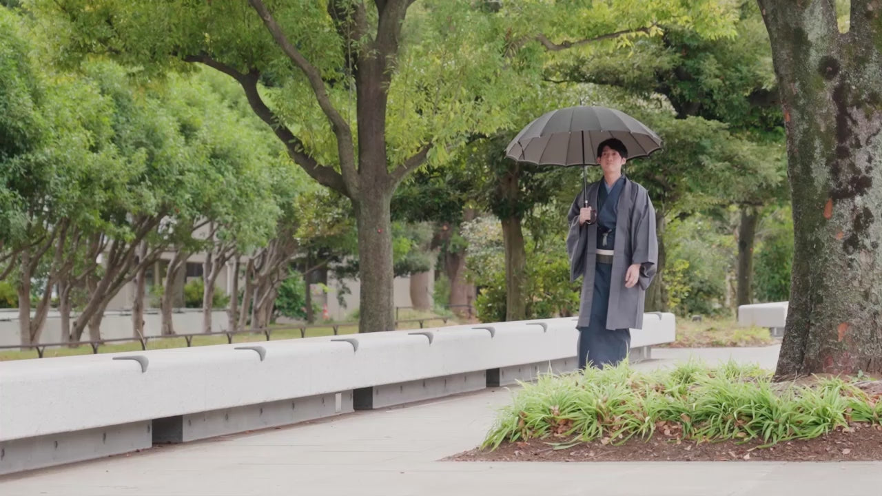 裏縞 長傘 65cm 16本骨