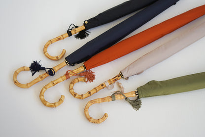 長傘 レディース 雨傘 共生地の傘袋付属で収納の際も便利