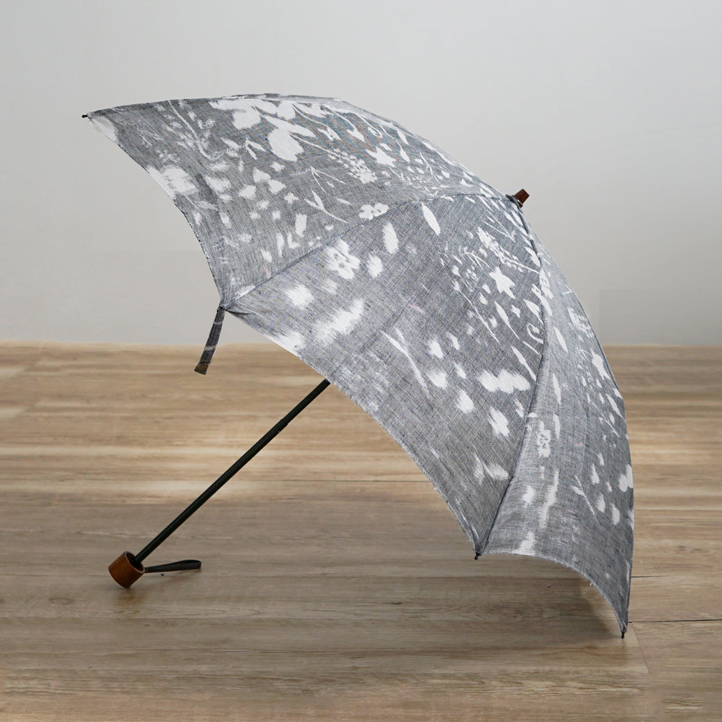 折りたたみ傘 レディース 日傘 天然繊維の日傘 2段折り 小宮商店 調 藍墨